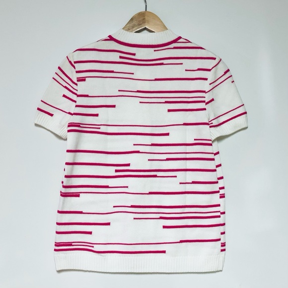 St. John Sport Full Zip Cardigan Sweater Size 2 Petites Santana Knit Hot Pink - Picture 11 of 14